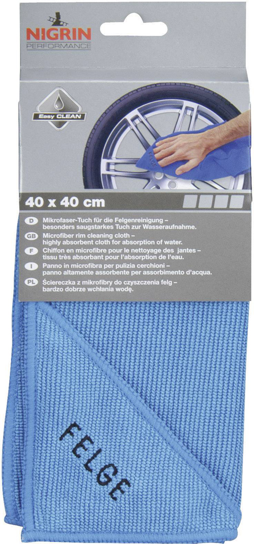 Utěrka z mikrovlákna na ráfky Nigrin 71118 1 ks (d x š) 40 cm x 40 cm