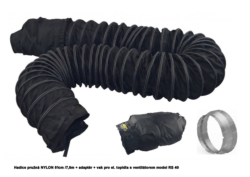 Hadice pružná NYLON 51cm/7,6m pro topidlo Master RS 40 + adaptér, včetně vaku