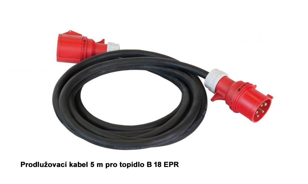 Přívodní kabel 5m pro topidlo Master B 18 EPR